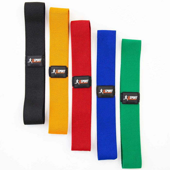 Резинка для фитнеса и спорта (лента эспандер) эластичная тканевая Pro