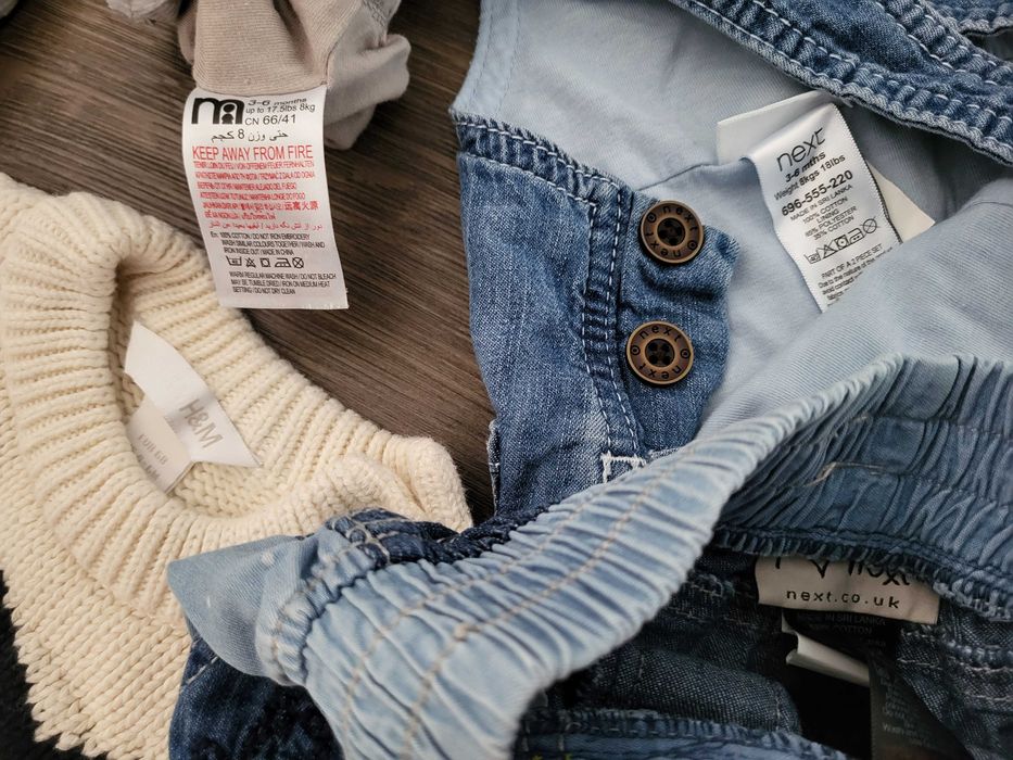 5szt paka ubrań rozmiar 68 chłopca wyjściowe Next ogrodniczki koszula