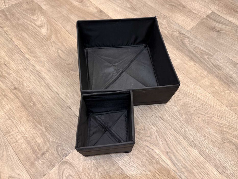 2 składane pudelka z Ikea