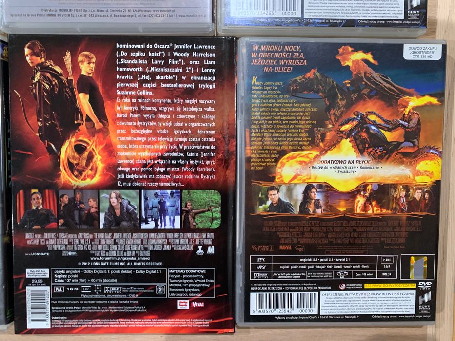 Zestaw 8 filmów na DVD