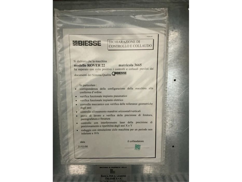 CNC Biesse Rover 22