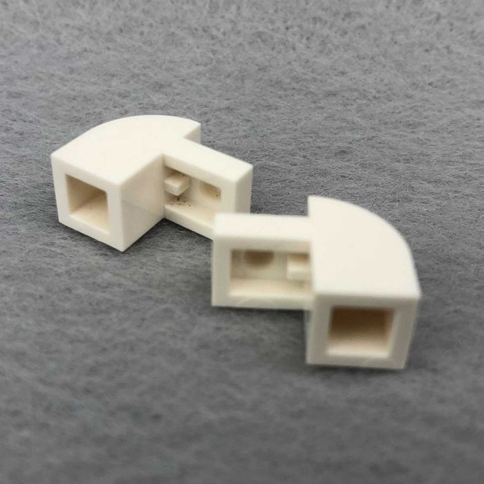 LEGO Skos Curved 2x1 biały 6091