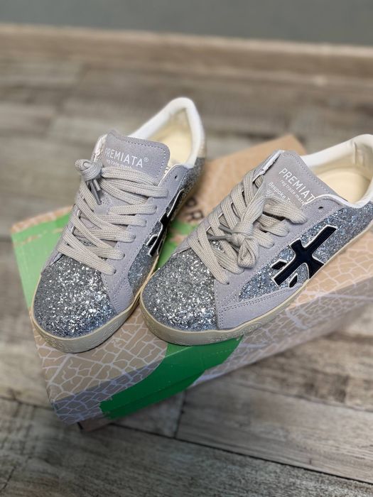 Кросівки Premiata Steven Bespoke Trainers сірий глітер 38 розмір