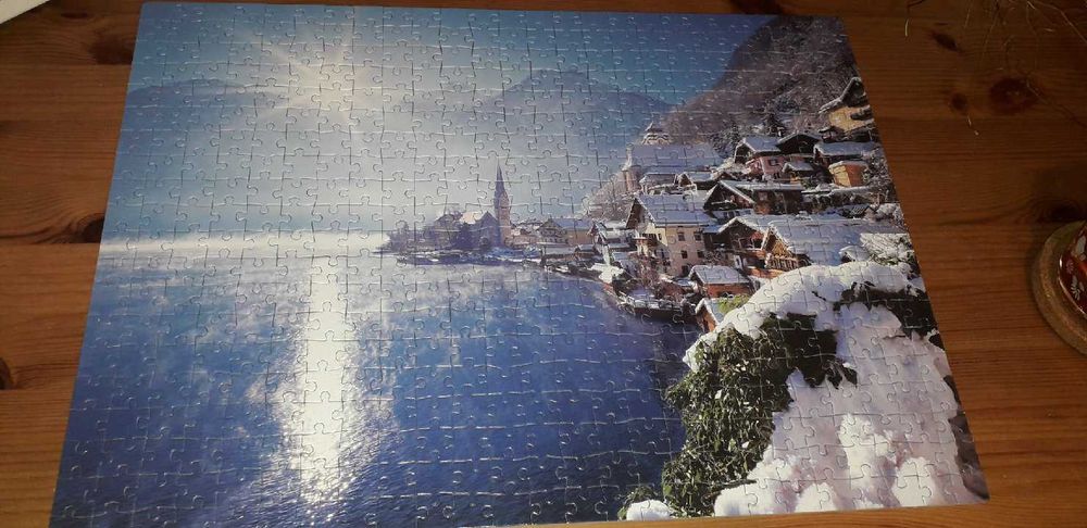 Puzzle 500 Clementoni High Quality miasteczko Hallstatt zimą kompletne