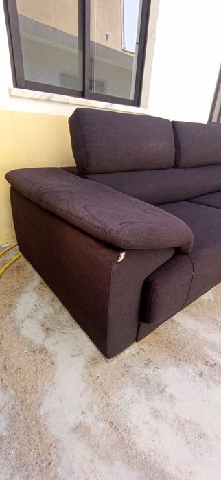 Sofá Chaise longue preto grande
