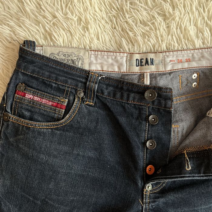 Прямі широкі сині джинси селвідж Superdry Selvedge Dean Jeans