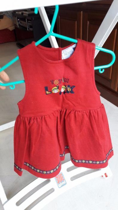 Vestido de bebé de algodão (6 meses)