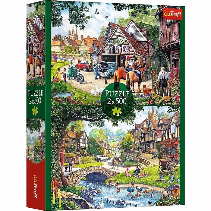 Puzzle 2 x 500 elementów. Sielankowe życie