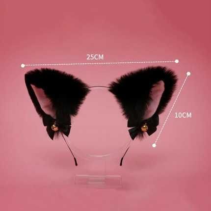 Opaska kot kocie uszka czarna uszy Nowa.