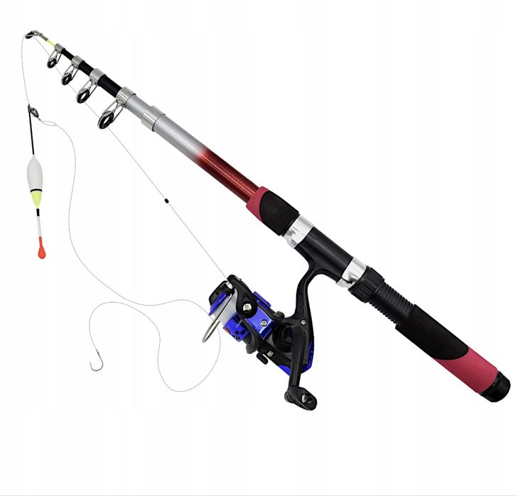 MEGA Zestaw Gotowy Wędkarski Wędka uzbrojony łowienie! GRATISY