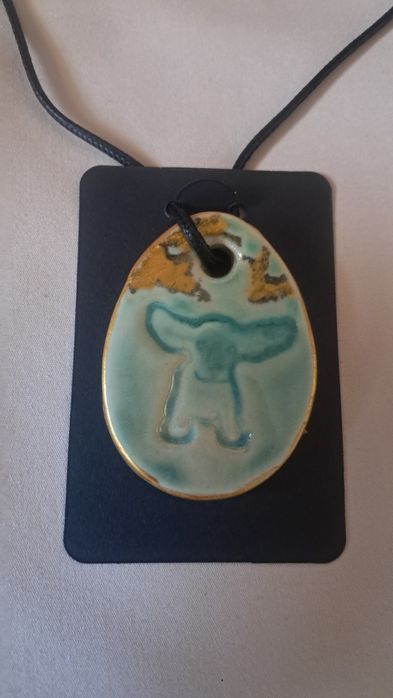 Naszyjnik cermiczny piesek Handmade