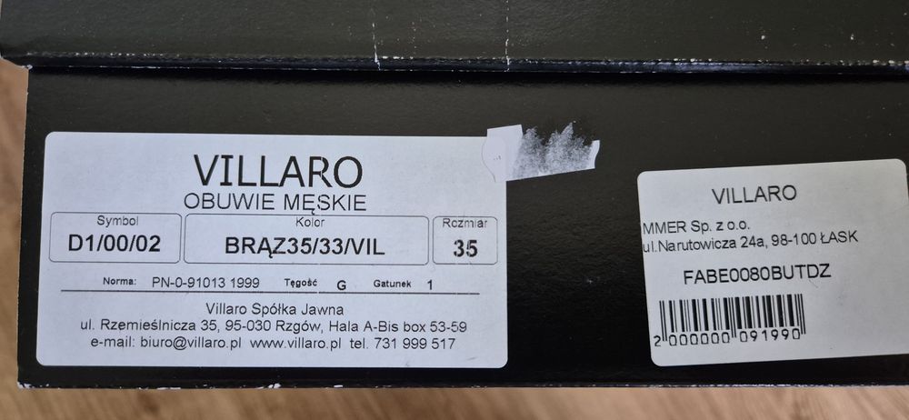 # VILLARO # Brązowe Buty Chłopięce Rozm. 35