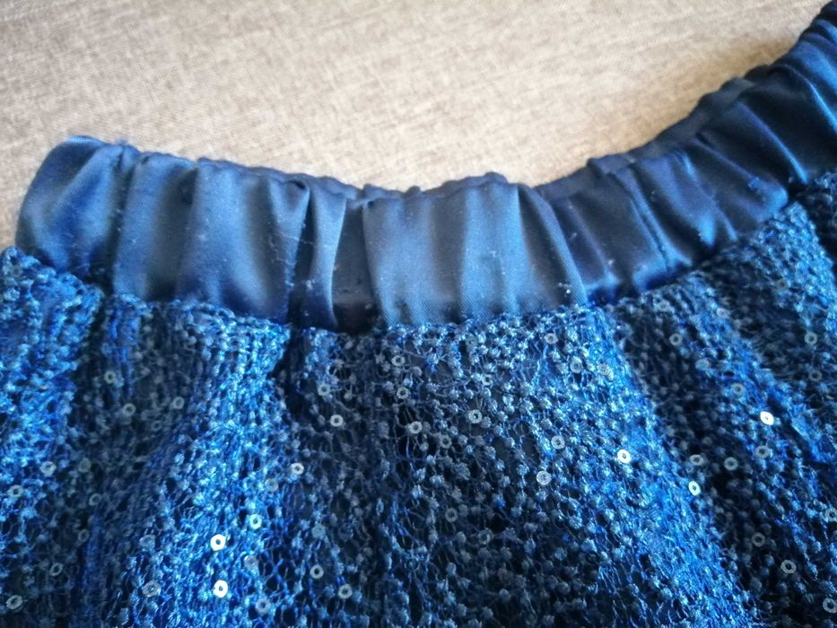 Юбка для девочки для бальных танцев на резинке юбочка с паетками