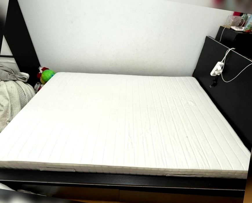 IKEA  MALM - CAMA Casal - 160x200 cm with slatted base and mattress