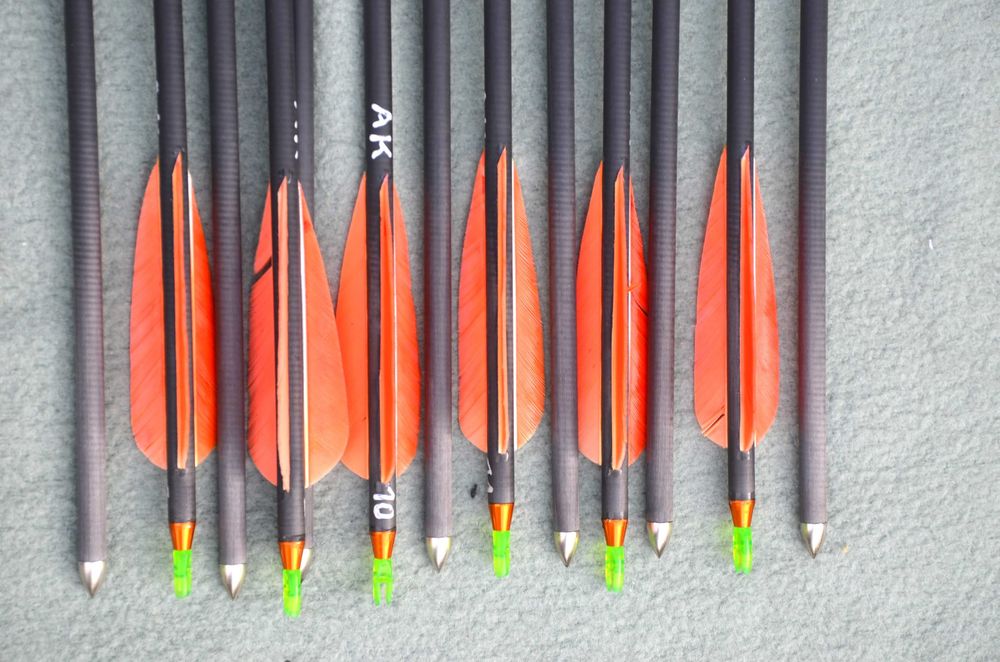 Strzały halowe Beman 9,3 Carbon 340 do łuk bloczkowy tarczowy 13szt.