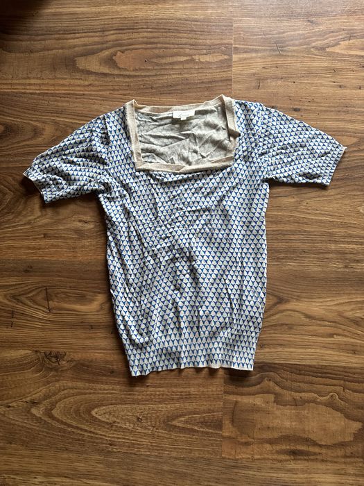 Linea sweterek na krótki rękaw kwadratowy dekolt