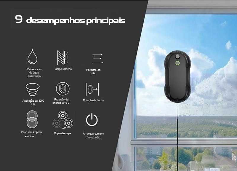 Robot limpa vidros WA5E *pulverização automática* //NOVIDADE// branco
