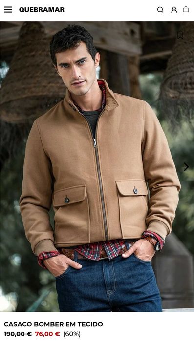 CASACO BOMBER EM TECIDO