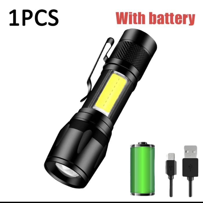 акамуляторний фонарик лед