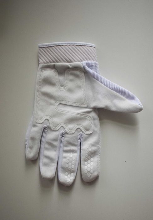 Białe rękawiczki motocross XL – nowe