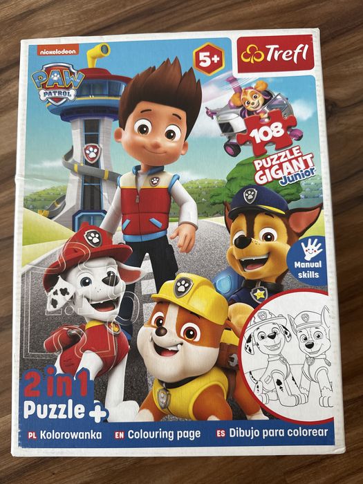 puzzle gigant junior 108 trefl paw patrol 5+