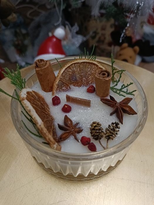 Свечи ручной работы ,свечи в бокале