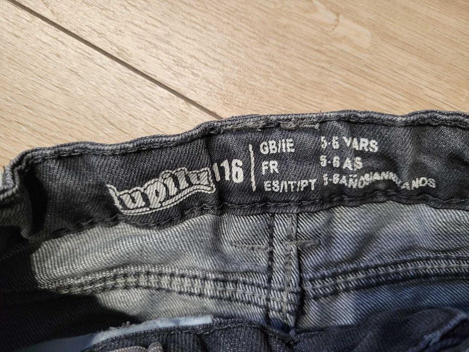 116 Spodnie jeansowe jeansy chłopięce Lidl lupilu szare