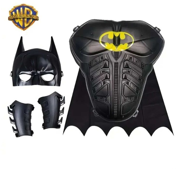 4w1! Nowy strój Mroczny Rycerz BATMAN + akcesoria! bal przebranie