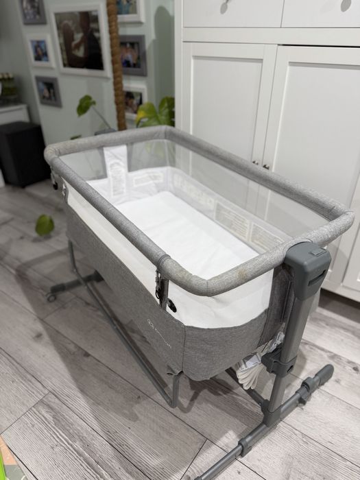 Kinderkraft Łóżeczko dostawne Neste AIR szare Dostawka