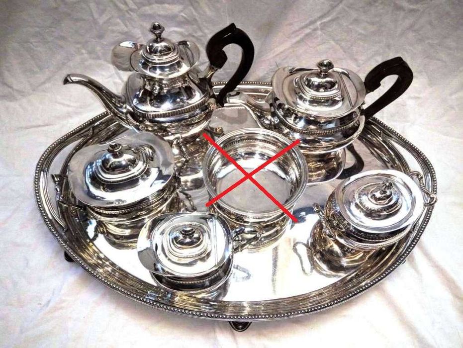 Serviço Chá Café Prata Com Tabuleiro