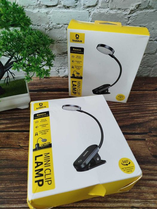 Baseus Mini Clip Lamp лампа для читання з кліпсою (DGRAD-0G)