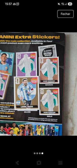 Extra sticker Messi gold