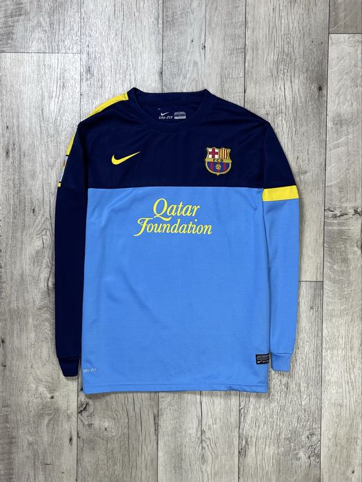 Nike Barca спортивный костюм L размер футбольный синий с принтом