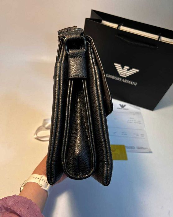 Emporio Armani męska torba torebka Listonoszka, skóra, Włochy 6139