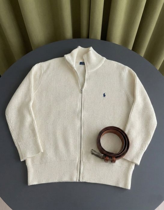 В’язаний зіп кардиган Polo Ralph Lauren/ теплий зіп світшот поло ральф лаурен/ кофта на замке/ кофта на блискавці/ зіпка