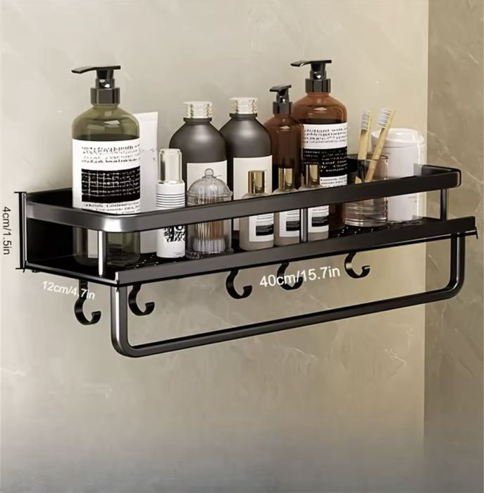 Поличка стелаж з гачками