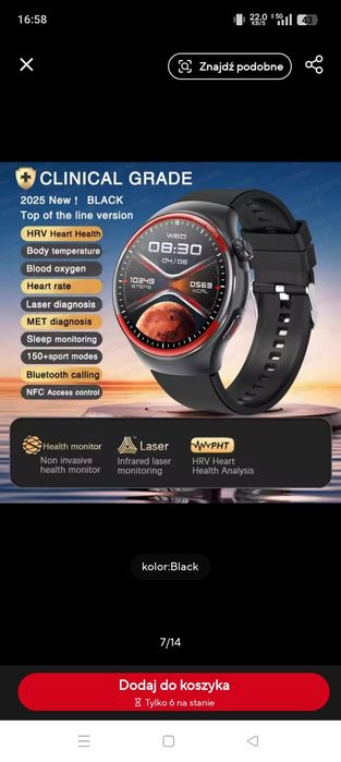Smartwatch z funkcjami medycznymi