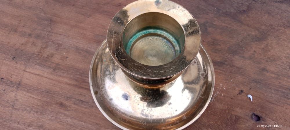 Świecznik mosiężny 1975r