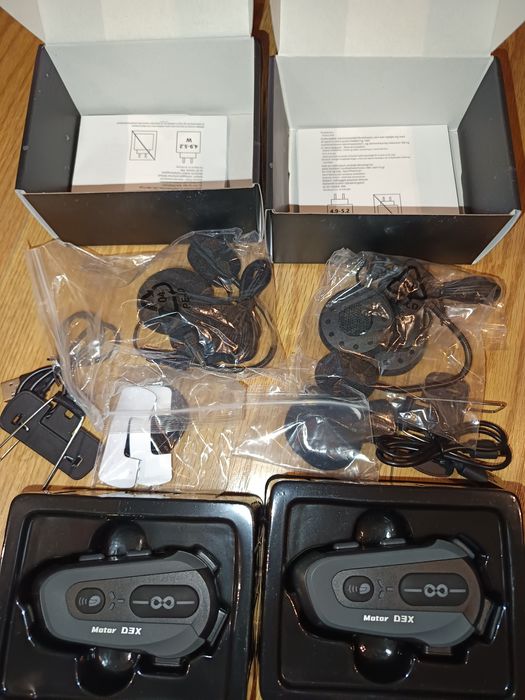 Kit 2 auriculares bluetooth para capacetes de mota