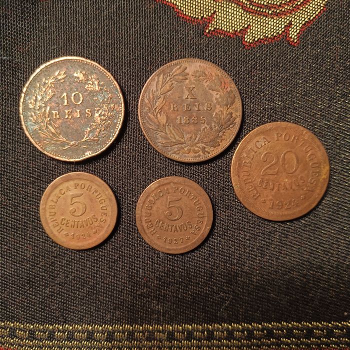 Moeda X reis 1885, centavos
