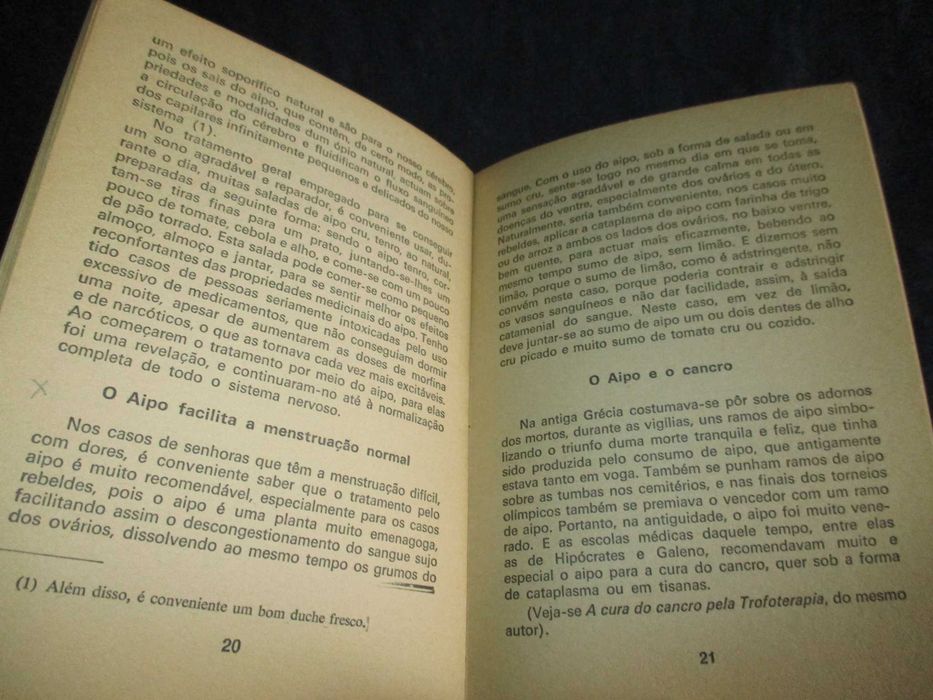 Livro O Aipo e as suas 30 curas tróficas