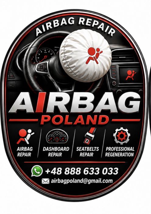 Naprawa regeneracja sprzedaż airbag srs  konsole deski rozdzielcze poduszki pasy kurtyny