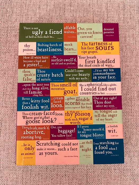 Caderno Capa Dura A5  "Shakespeare's Insults"