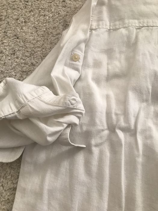 Camisola branca, sem gola - MASSIMO DUTTI