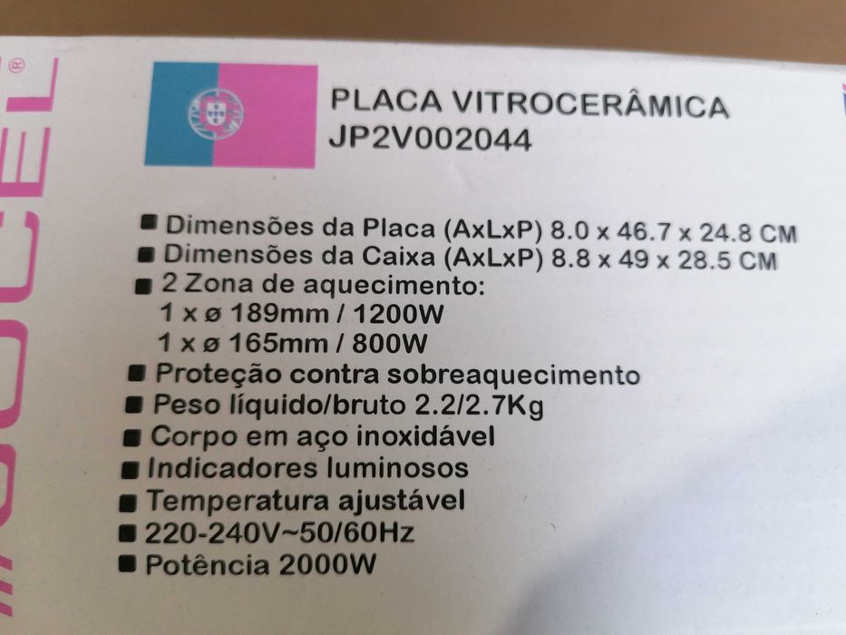 Fogão elétrico duas placas