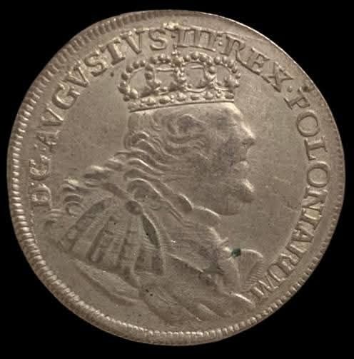 August III Sas, Ort Lipsk 1754 EC, stan 2/2+