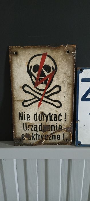 Tabliczka metalowa stara PRL tablica
