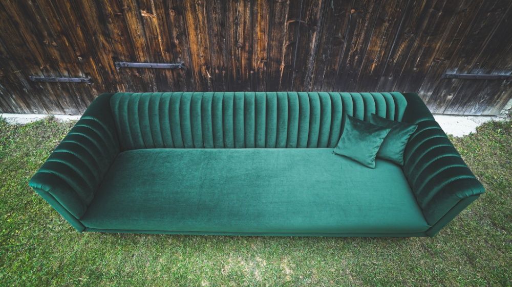 Sofa Kanapa Na Wymiar Chelsea Butelkowa Zieleń Retro PRL Loft