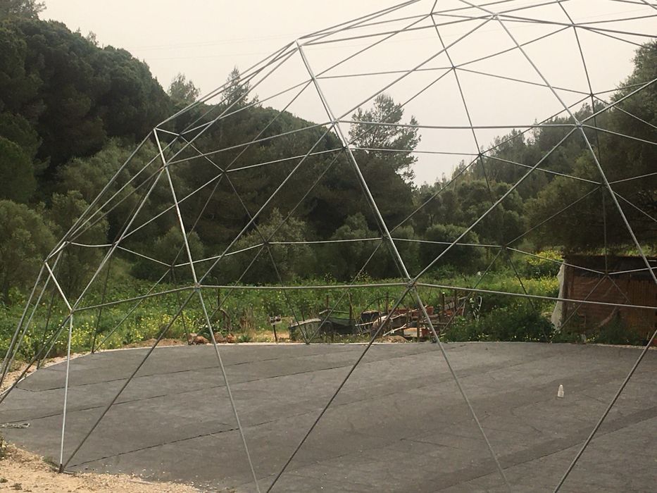 Dome estrutura ferro 20m diam. 250m2 . Só para Sombra,cobertura Lycras extra para sombra
