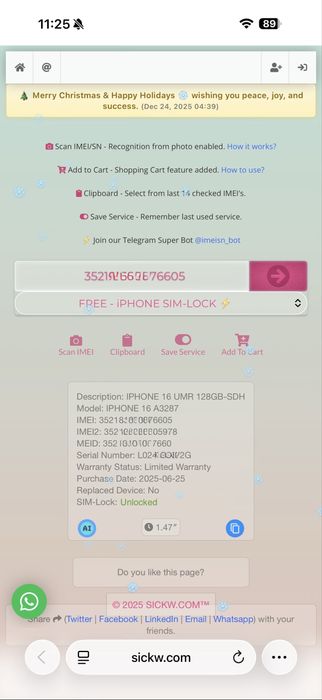 Новий iPhone 16 Ultramarine 128GB